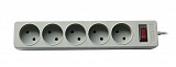 Сетевой фильтр KREOLZ S1599, 5 розеток, сечение 0,75, 1 варистор, 1.2 м., серый
