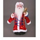 Дед Мороз Электромузыкальный в длинном красном кафтане с посохом, двигаестя, 31см
